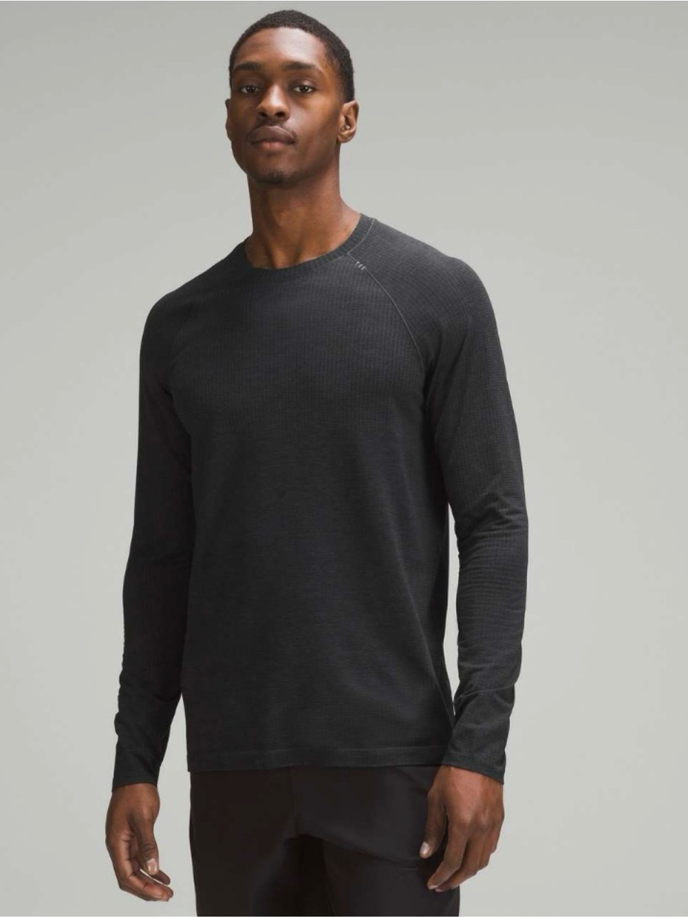 Lululemon Metal Vent Tech Long Sleeve Shirt Graphite Grey Black Sz Small